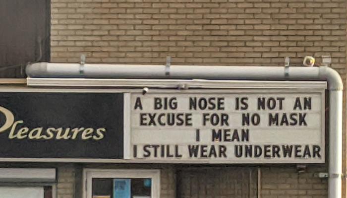 That's it! - Mask, Analogy, Underwear, Means of protection, Nose, The size, Humor, Signboard
