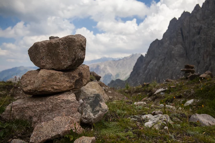 Mountain trails - My, The mountains, A rock, Canon5d