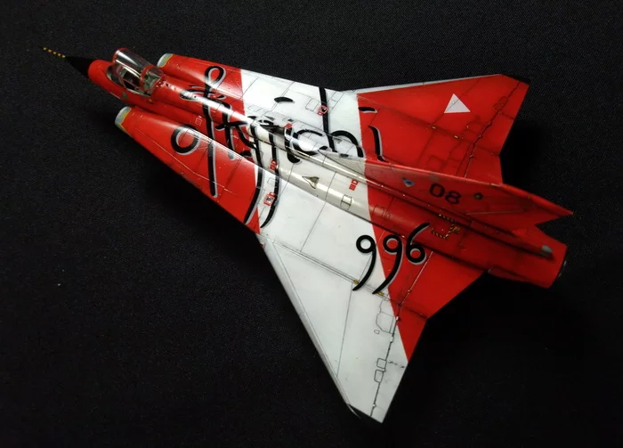 Northern dragon. SAAB J-35Oe Draken - My, Stand modeling, Prefabricated model, Story, Aviation, Cold war, Fighter, Austria, Sweden, Hobby, Needlework without process, With your own hands, Airplane, Longpost