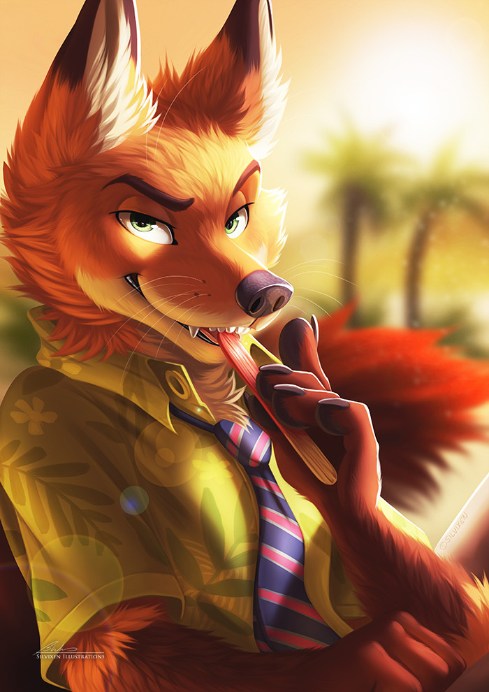 Ник - Арт, Зверополис, Nick Wilde, Silvixen