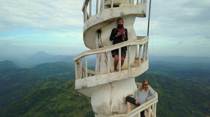 Spiral tower in Sri Lanka - Sri Lanka, Structure, Tower, Interesting, Constructions, Feel, Extreme, Height, Longpost, The photo