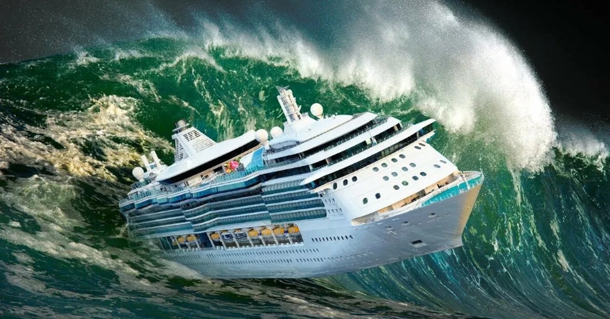 Корабли и огромные волны. Круизный лайнер в 12 бальный шторм. Круизный лайнер в шторм. Корабль тонет в шторм. Пассажирский корабль.