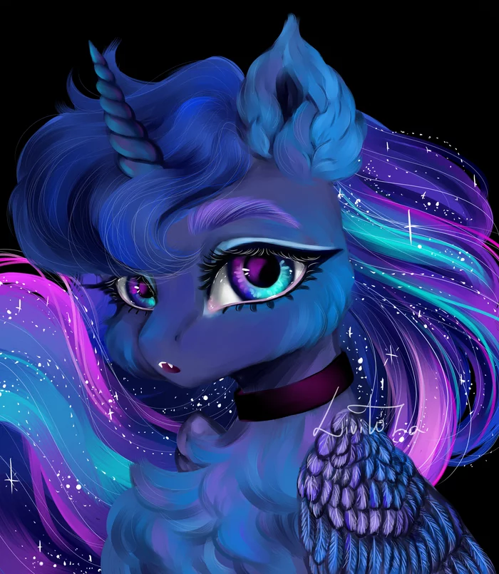 Multicolored mane - My, My little pony, Princess luna, Livitoza