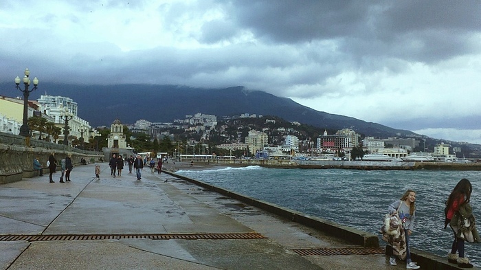 Зимняя Ялта / Крым Ялта, Крым, Море, Черное море, Зима, Длиннопост, Фотография