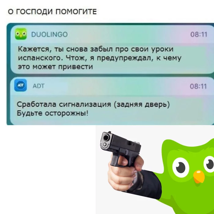 Я предупреждал - Картинки, Урок, Сигнализация, Юмор, Duolingo