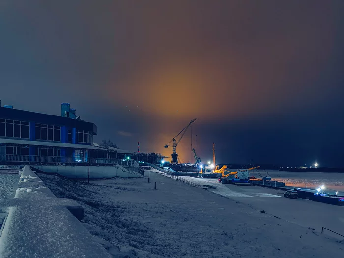 Вечернее снежное - Моё, Мобильная фотография, Зима, Снег, Вечер, Дзержинск, Huawei mate 20, Длиннопост