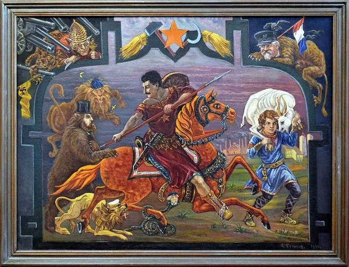 Joseph the Victorious - Images, Painting, Stalin, Allegory, St. George the Victorious