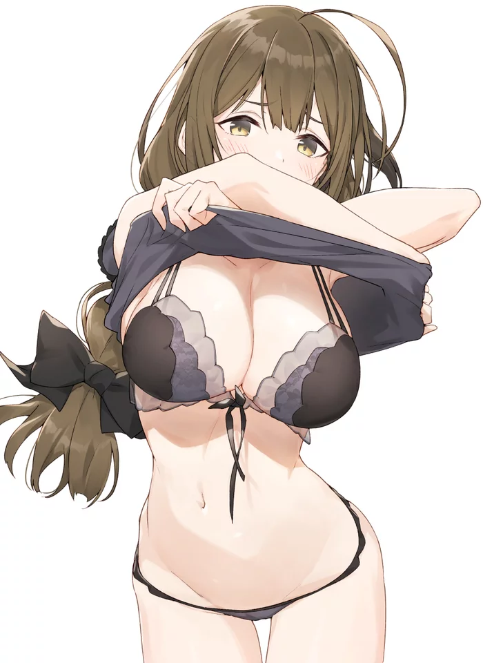 Chiyuki Kuwayama - NSFW, Anime, Art, Anime art, Erotic, Hand-drawn erotica, Idolmaster shiny colors, Chiyuki Kuwayama, Girls, Breast, Underwear