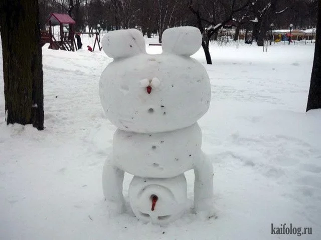 Если снеговики, то такие Снеговик, Картинки, Длиннопост