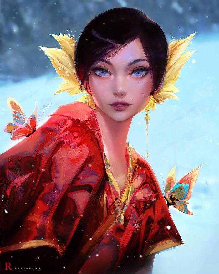 Winter moths... - Art, Rossdraws