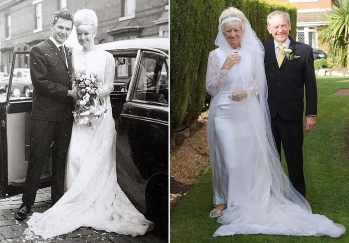 The couple celebrated their wedding anniversary in the same outfits - Wedding, The dress, It Was-It Was, The photo