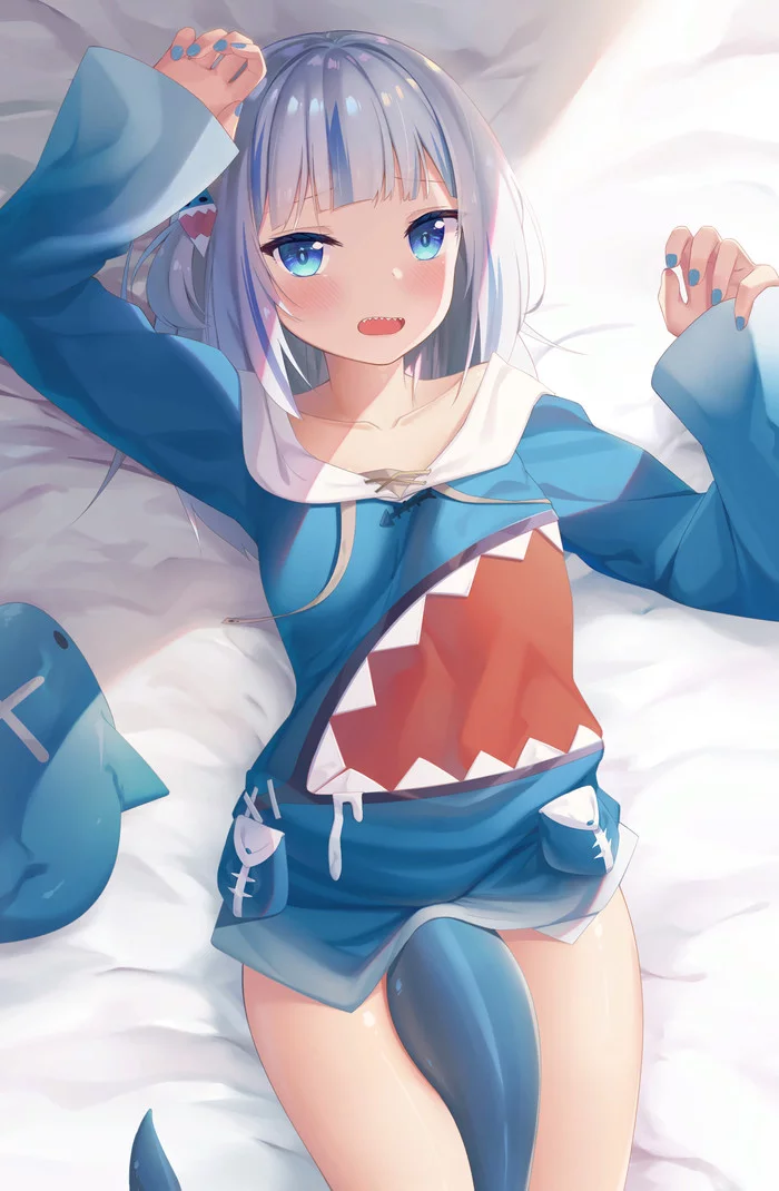 Gawr Gura - NSFW, Gawr gura, Hololive, Virtual youtuber, Anime art, Anime, Longpost