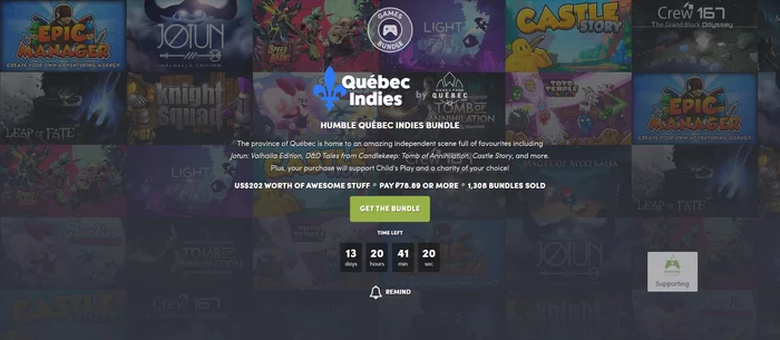 Humble Qubec Indies Bundle - Steam, Humble bundle, Not a freebie, Jotun