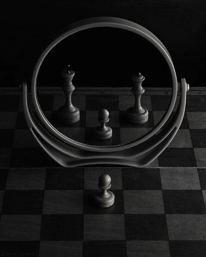 Chess secrets - My, The photo, Black and white, Chess, Photoshop, Longpost