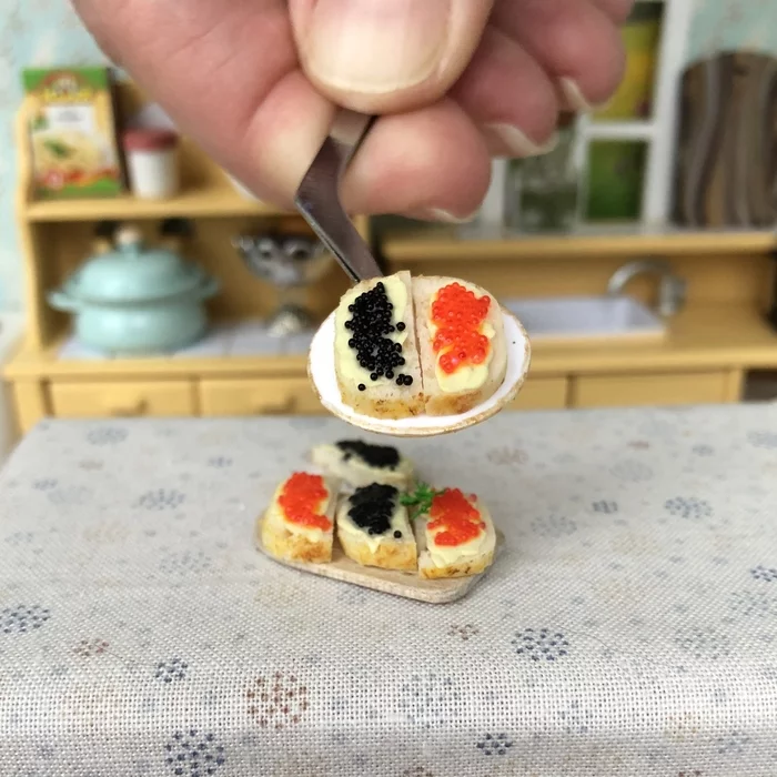 Culinary miniature - My, Milota, Miniature, Toys, Dollhouse, Polymer clay, Food, Cooking, Needlework without process, Handmade, Longpost