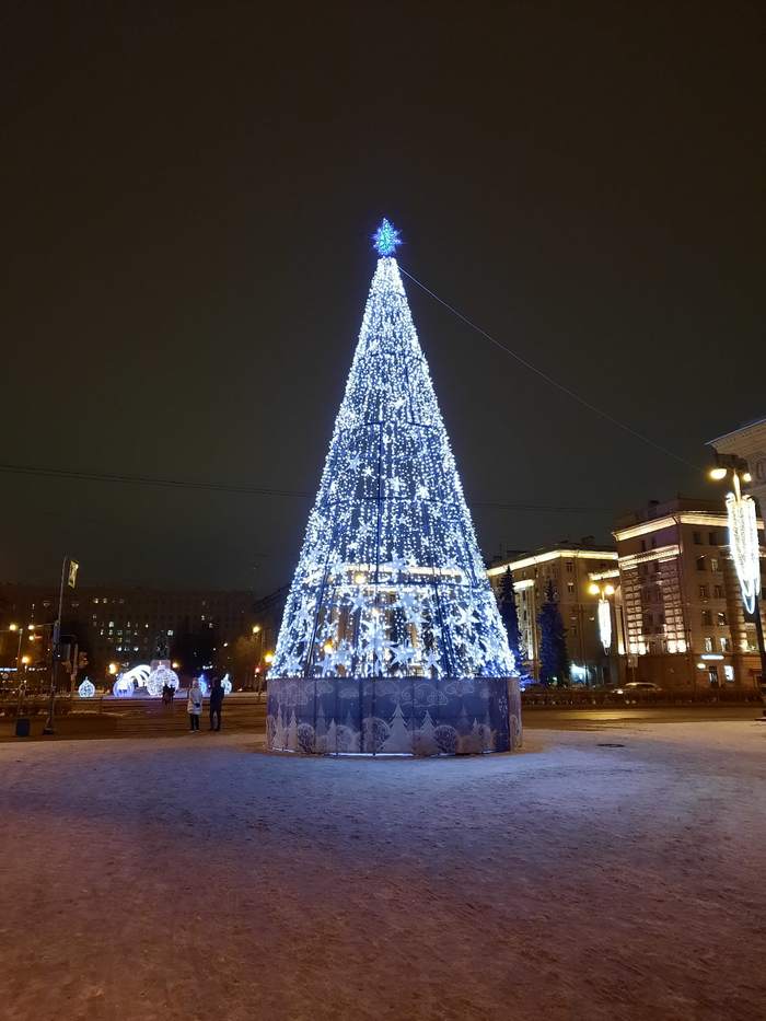 A little bit of New Year's Moskovsky Avenue - My, The photo, Saint Petersburg, Moscow avenue, New Year's decoration, Longpost