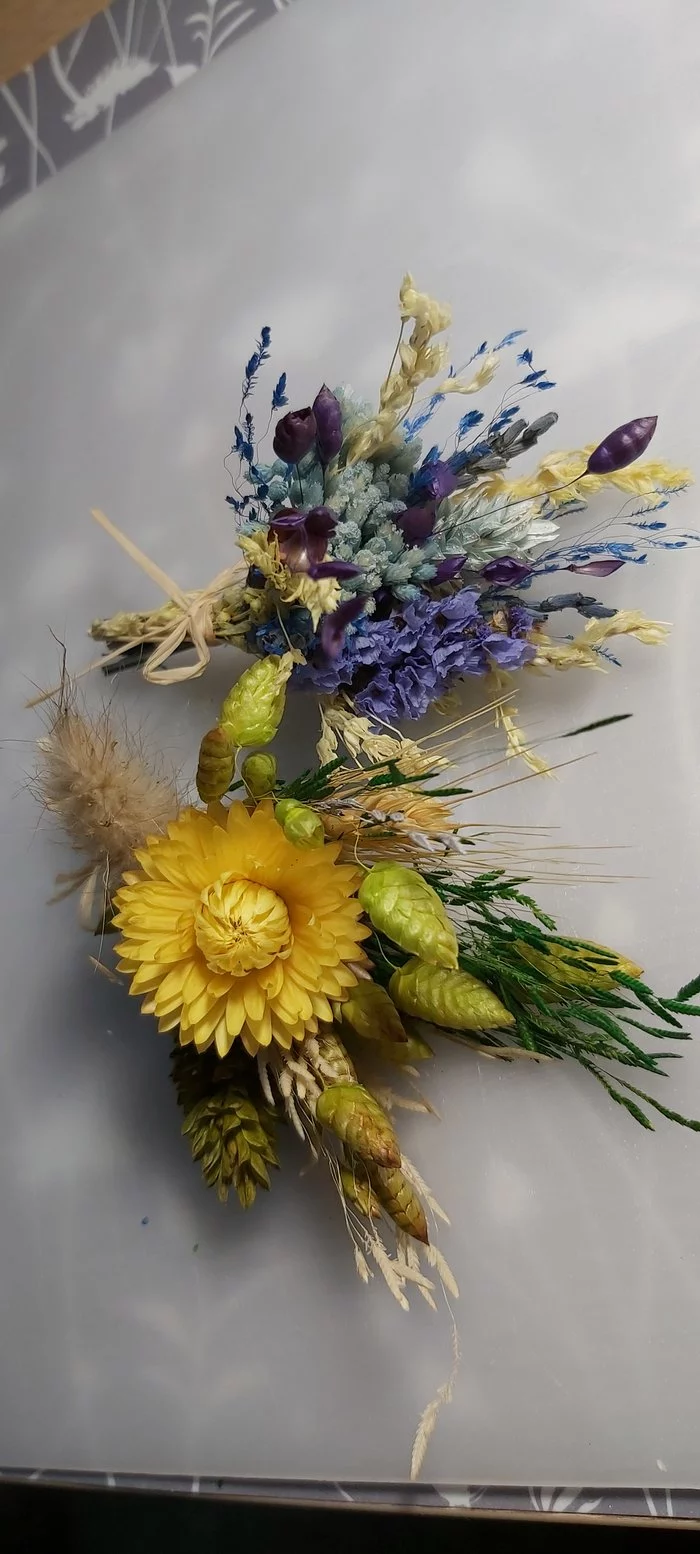 This is also part of my work) - Dried flowers, Handmade, Epoxy resin, Unusual bouquets, Longpost