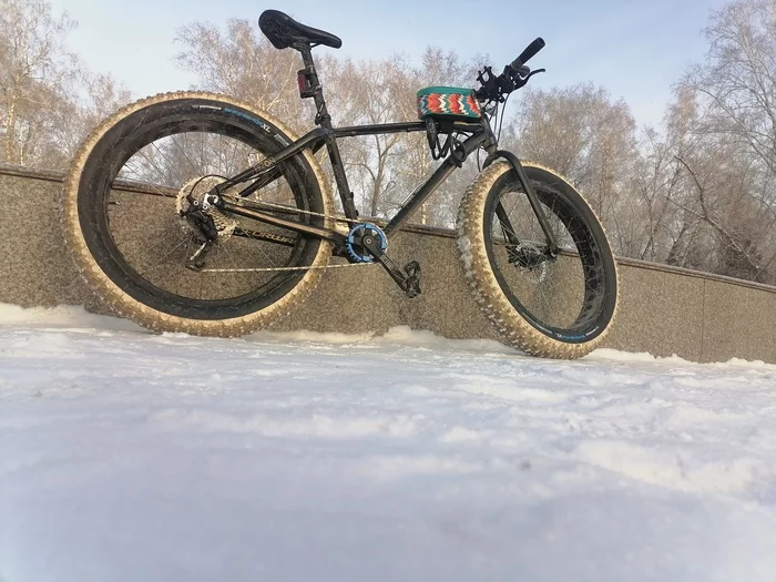 To the island on ice - My, A bike, Winter, Ice, Sea, Novosibirsk, Ob sea, Ob Reservoir, Longpost