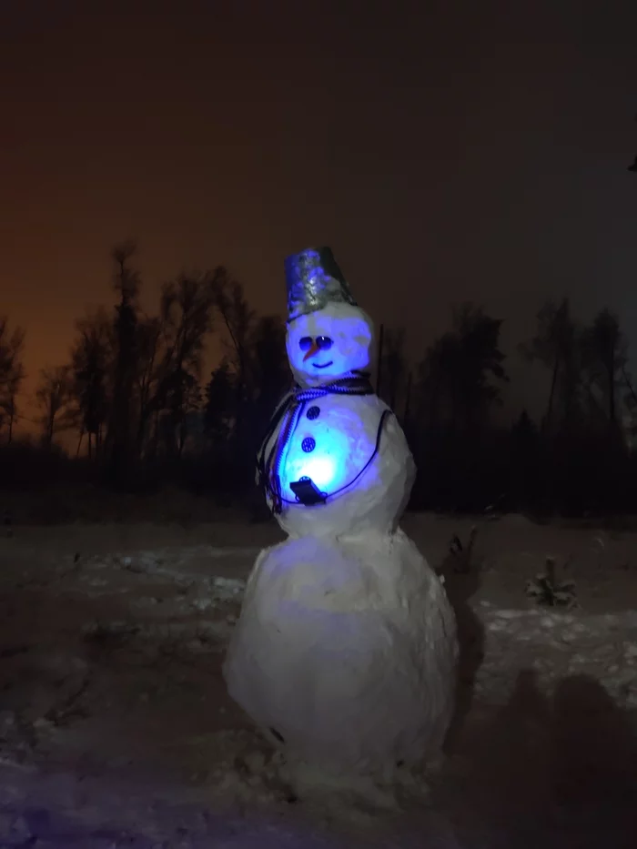 Snowman - My, snowman, Telephone, The photo, Needlework without process, Longpost
