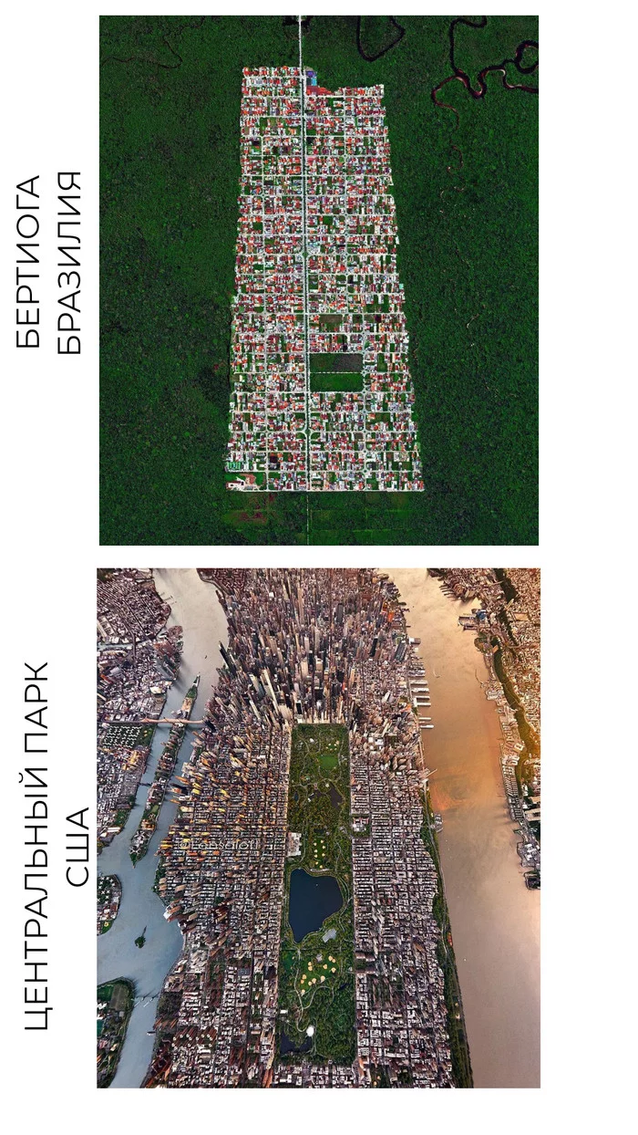 New York in reverse - Town, Architecture, New York, Brazil, Central Park