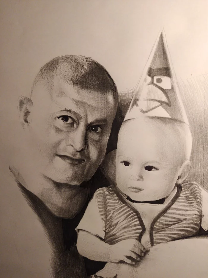 New job - My, Portrait, Pencil, Rukozhop