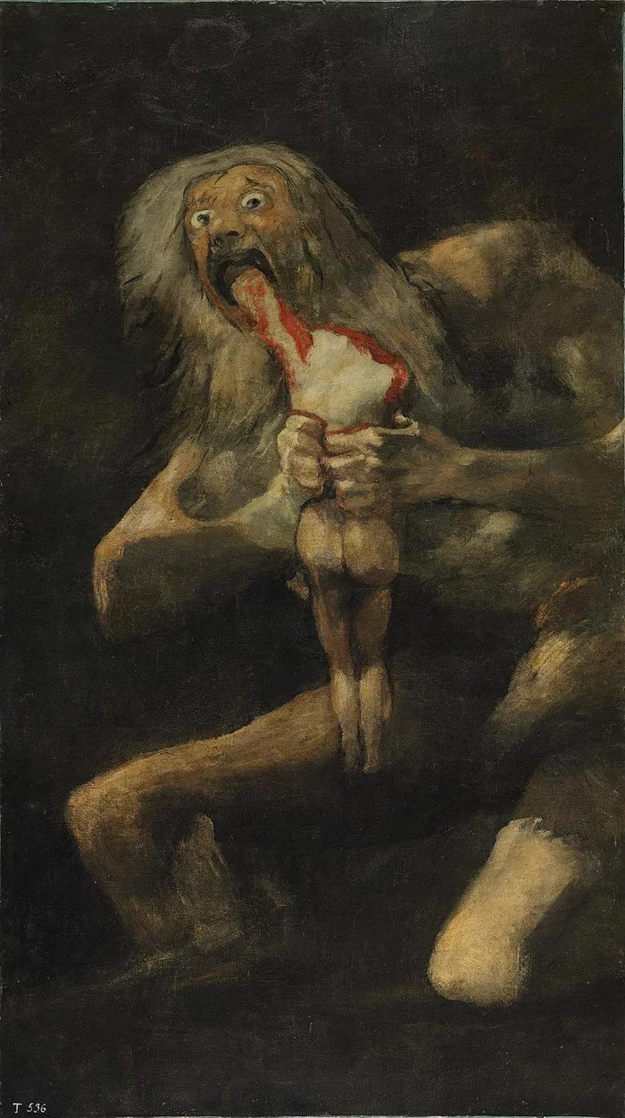 A frightening painting by Goya that no one should have seen - My, Painting, Painting, Art, Francisco Goya, Saturn Devouring His Son, Art history, Nightmare, Spain, Myths, Artist, Fearfully, Fresco, House, Longpost