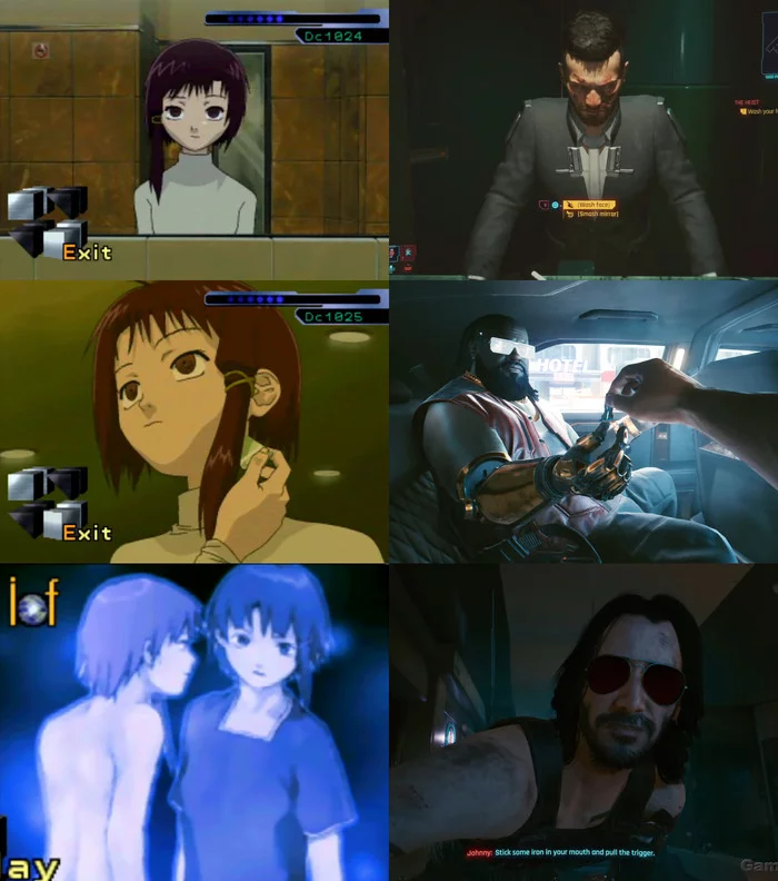 V's experiments - Serial Experiments Lain, Cyberpunk 2077, Anime, Games, Spoiler