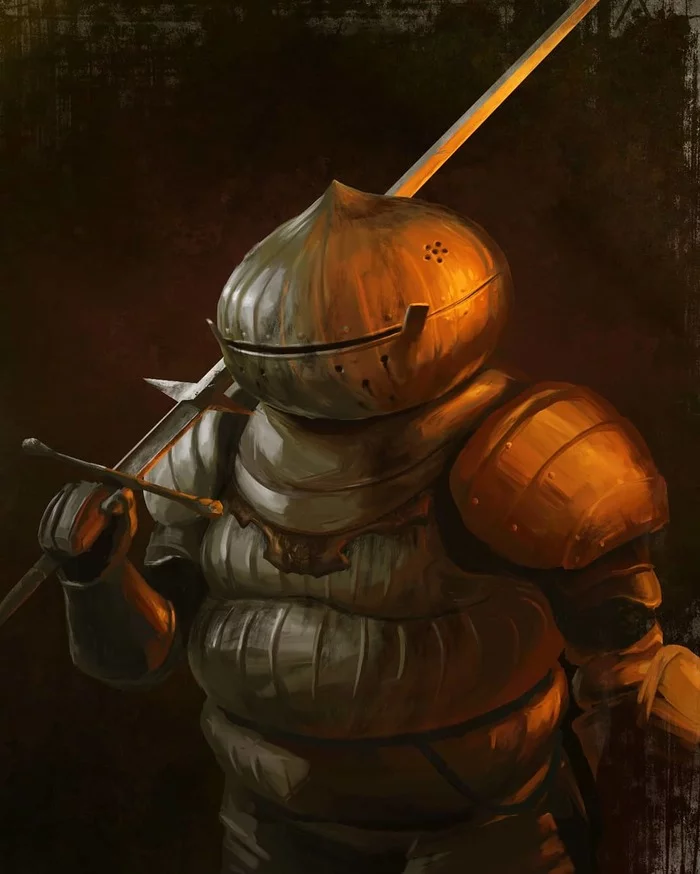 Onion Knight - Drawing, Dark souls, Dark souls 3, Sigmayer of Katharina, Sigvard of Katharina, Art