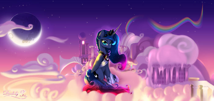 Late Sunset My Little Pony, Ponyart, Princess Luna, Darksly-z