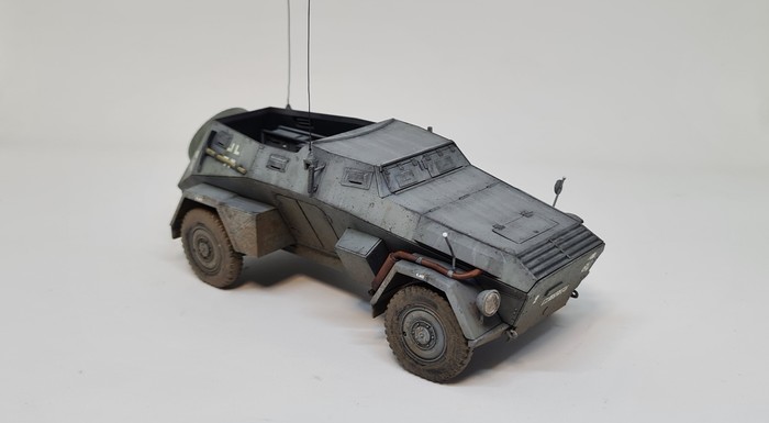 Cybertruck of the Wehrmacht - My, Modeling, Wehrmacht, Prefabricated model, Scale model, Tanks, Armored car, Armored car, Armored vehicles, Video, Longpost