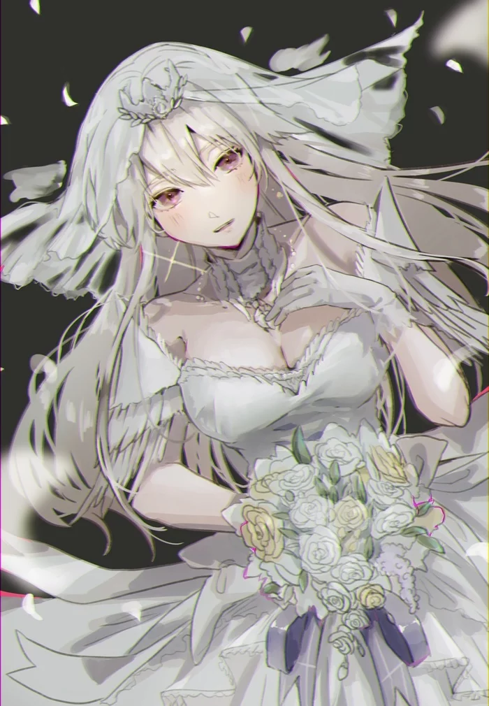 Enterprise - Anime, Anime art, Azur lane, Enterprise azur lane, Wedding Dress, Enterprise (Azur Lane)