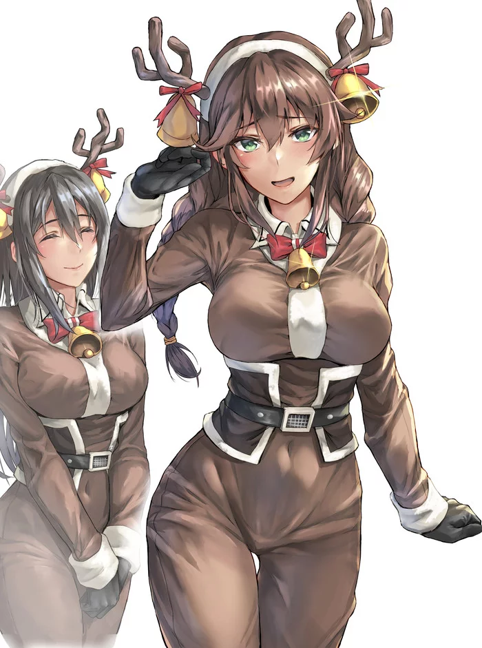 Noshiro - Kantai collection, Noshiro, Chikuma, Anime, Anime art