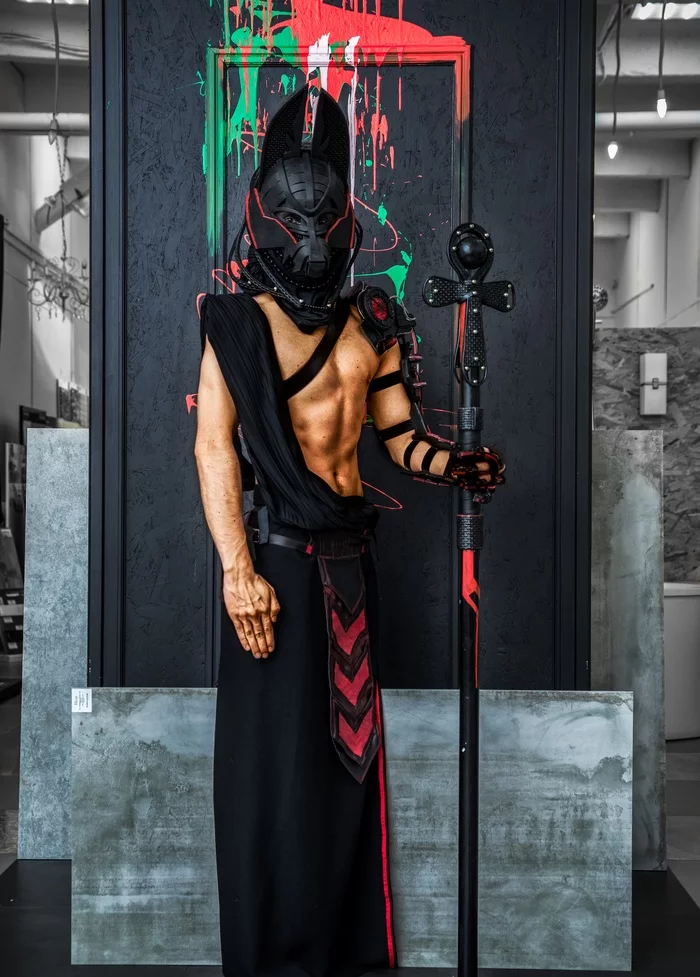 Anubis, cyber version - NSFW, My, Anubis, PHOTOSESSION, Playgirl, Mr Playgirl, Longpost, beauty, Author's male erotica