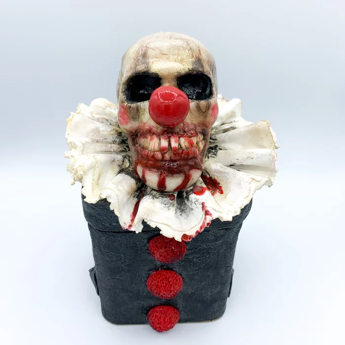 Oh, It! no shit it's not - My, Clown, scary clown, Polymer clay, Artist, Horror, Horror, Handmade, Лепка, Longpost