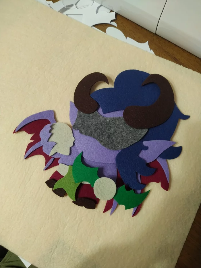 Felt Stormrage - My, World of warcraft, Warcraft, Illidan, With your own hands, Needlework, Felt, Fan art, Creation, , Games, Computer games, Online Games, Longpost