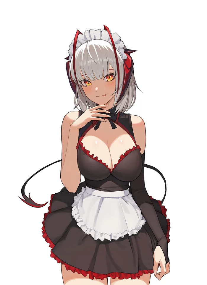 Maid W - Аниме, Anime Art, Arknights, W (Arknights), Грудь, Горничная