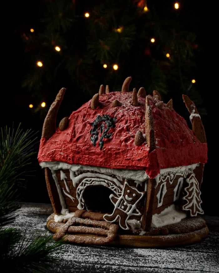 Orc Gingerbread House - My, World of warcraft, Warcraft, Blizzard, New Year, Gingerbread house, Longpost