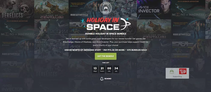 Humble Holiday in Space Bundle - Steam, Humble Bundle, Не халява, Tacoma, Космос, Avicii, Breathedge