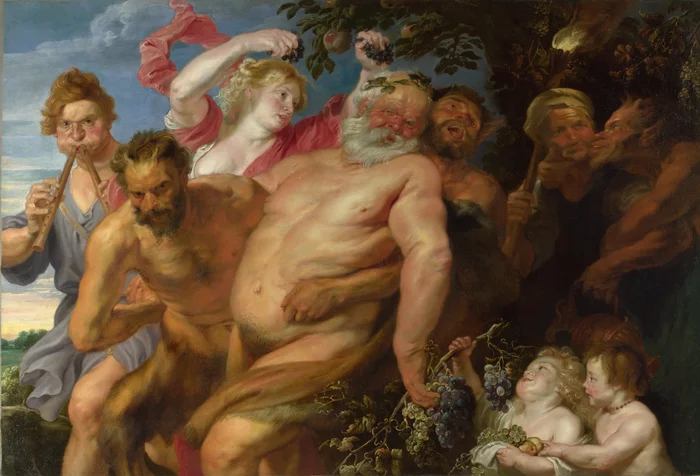 Heroes of myths also loved to drink in the paintings of famous artists - My, Painting, Painting, Art, Myths, Dionysus, Bacchanalia, Van Dyck, Caravaggio, Artist, Oil painting, Drunk, Wine, Friday, Art history, Longpost, Alcohol, Diego VelГЎzquez