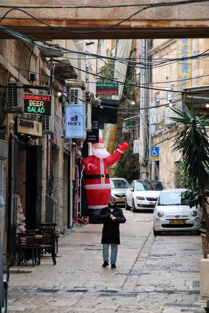 Visiting Santa - My, The photo, Travels, New Year, Santa Claus, Jerusalem, Longpost