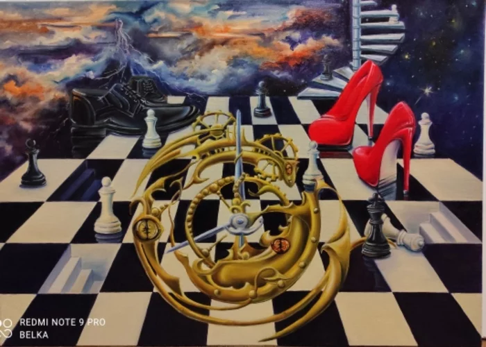 IozhikDnepr - My, Iozhikdnepr, Painting, Art, Chess, Oil painting, Painting, Modern Art