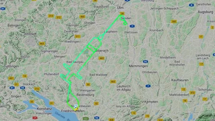 The plane over Germany painted a syringe - Flightradar24, Flight, Syringe, Graft, Coronavirus, Germany, Vaccination