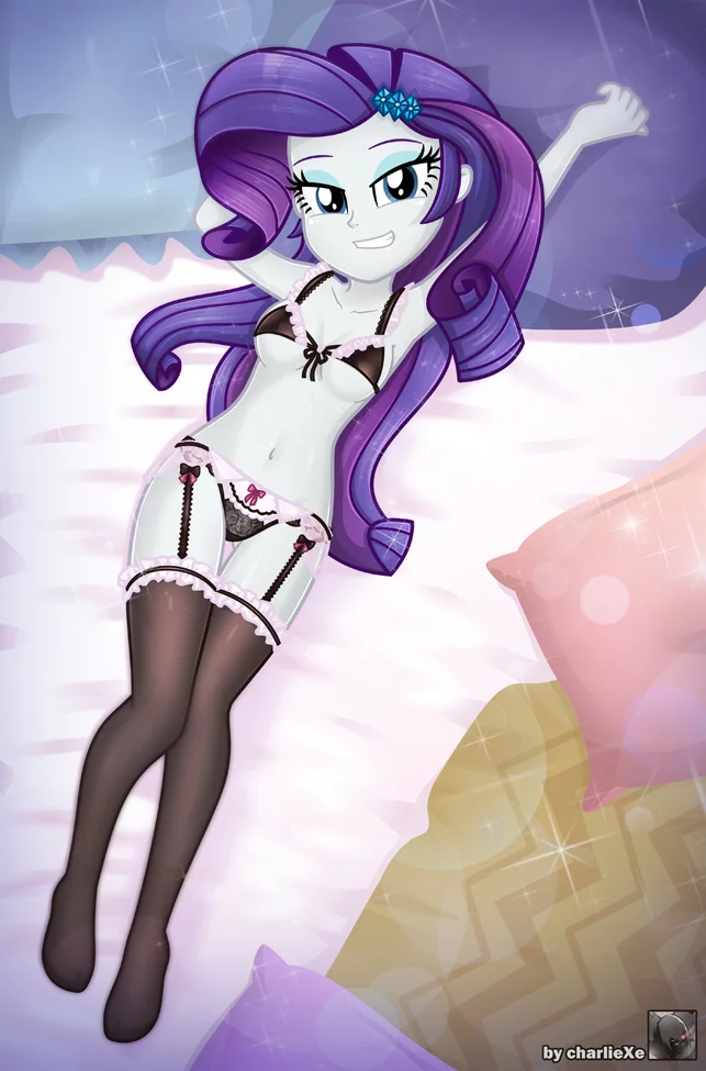 Shameless marshmallows - NSFW, My little pony, Equestria girls, Rarity, Charliexe, MLP Edge