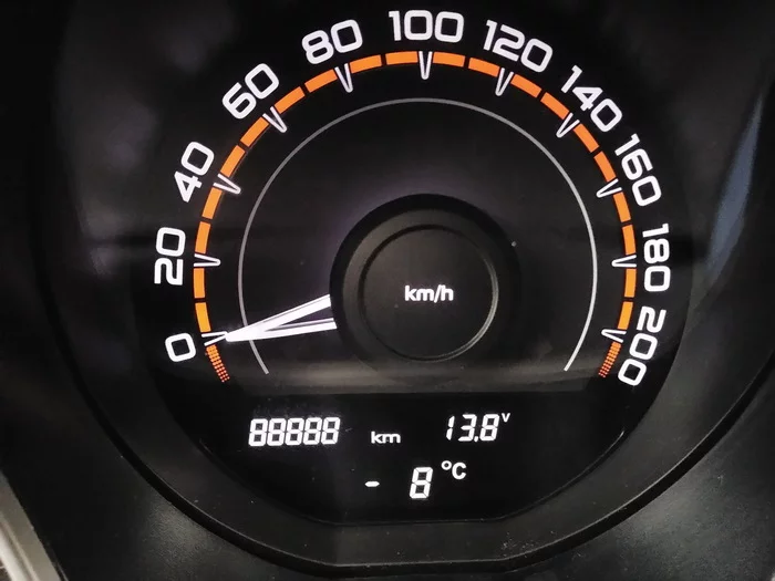 Caught the moment - My, Odometer, Lada Vesta