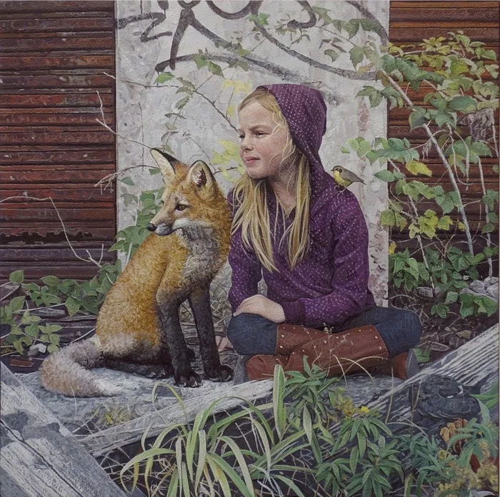 By Kevin Peterson - Art, Oil painting, A selection, Hyperrealism, Children, Animals, Birds, Graffiti, Longpost