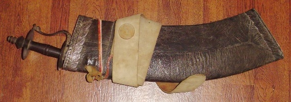 Nepalese kora sword - My, Bark, Sword, Weapon, Steel arms, Nepal, Gurkha, Video, Longpost