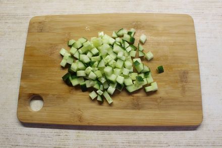 Canned pink salmon salad with cucumber and corn - My, Salad, Holidays, Festive table, Food, Preparation, New Year, Pink salmon, Dish, Cooking, Longpost