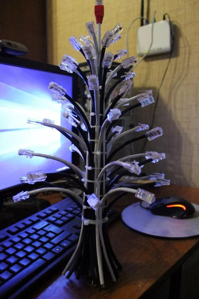 Server tree - My, Christmas tree, Patch Cord, IT