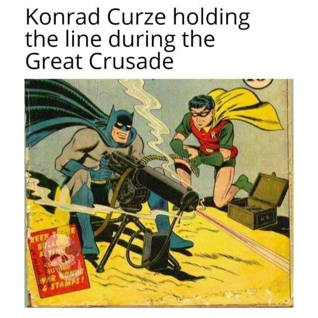 "Конрад Кёрз, удерживающий оборону во время Великого Крестового Похода"