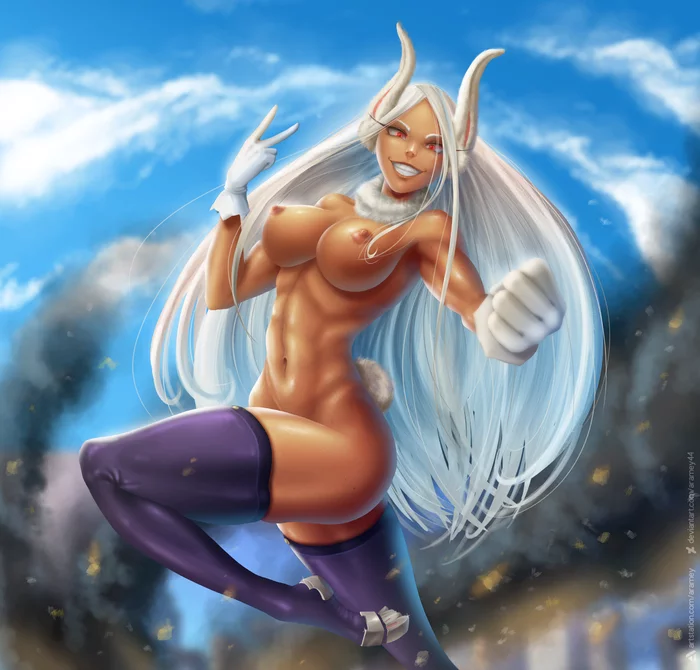 Мируко - NSFW, Boku no Hero Academia, Miruko, Anime Art, Аниме, Арт, Эротика, Animal Ears